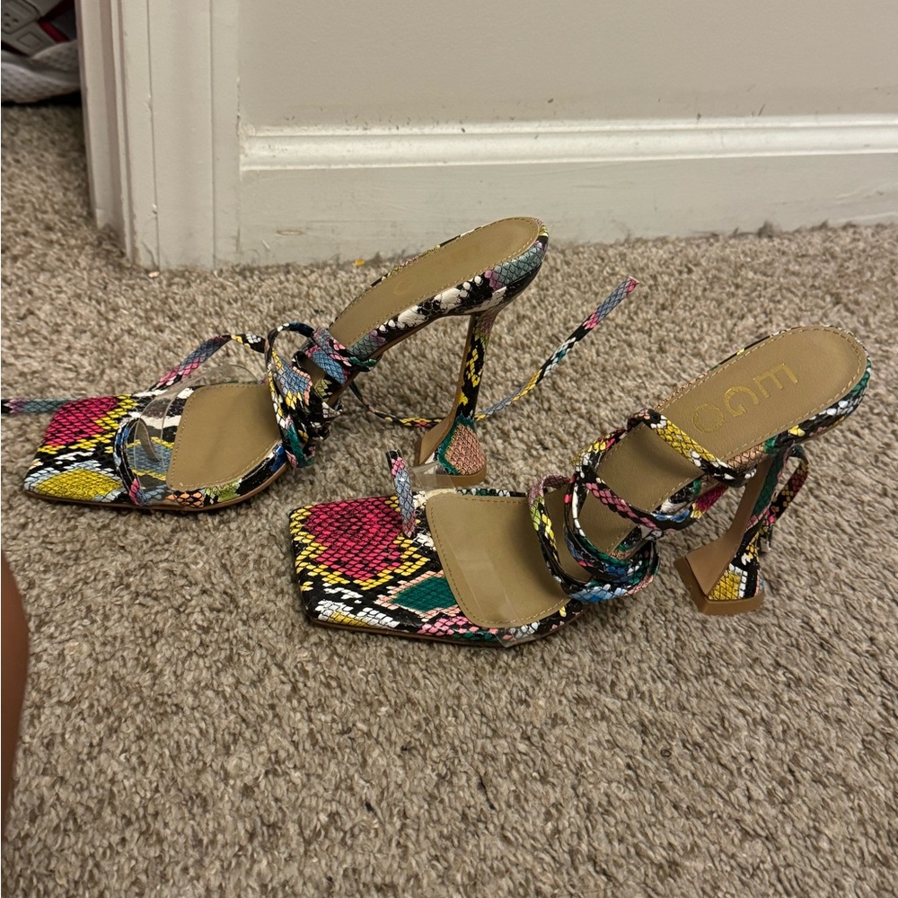 Ego multi color strappy heels